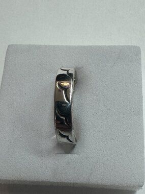 Vintage Sterling Silver Flying Birds Band Ring | Silhouette Design | Size 5.5